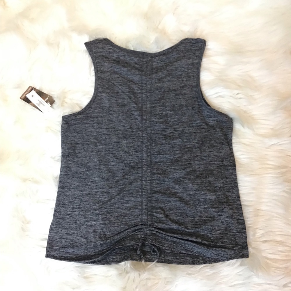 Activ8 Womens Black Scrunch Back Athletic Work-Out Tank Top Size Medium - Picture 3 of 9